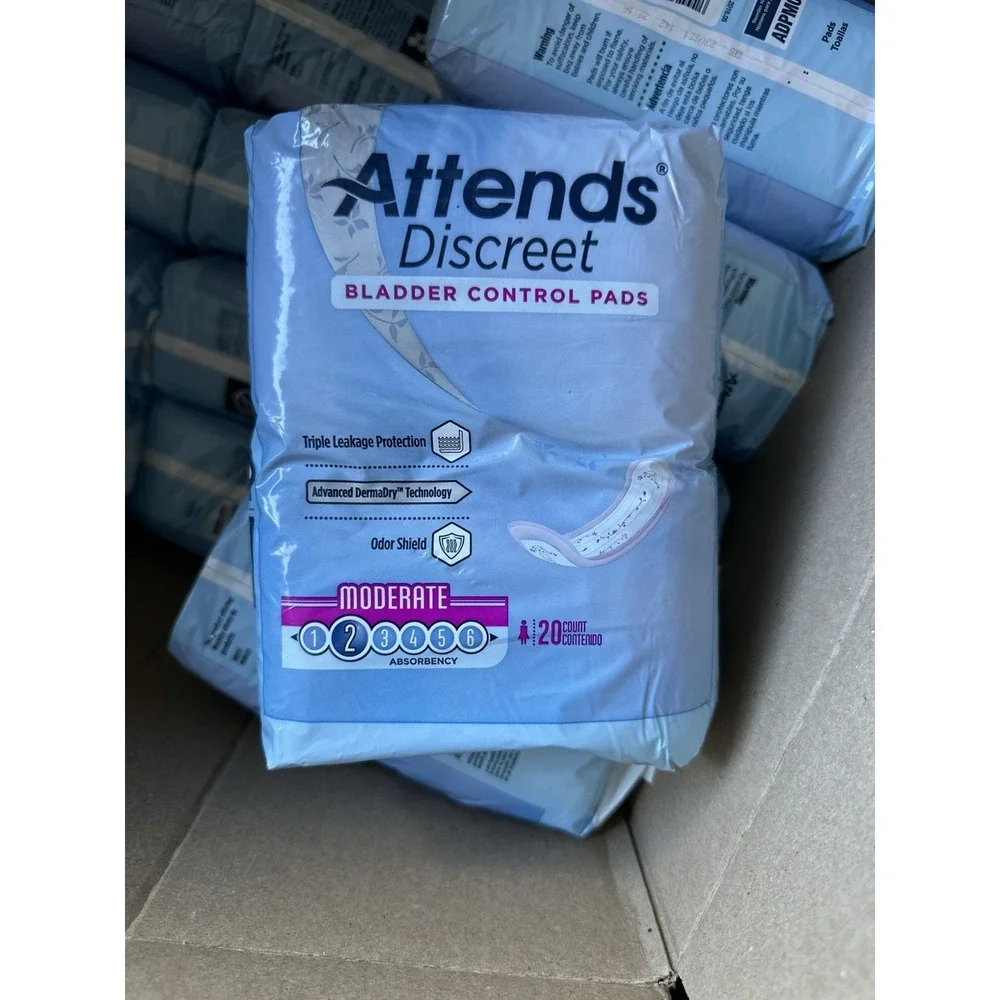 Attends‎ Discreet Bladder Control Pads Moderate Absorbency 20 Count